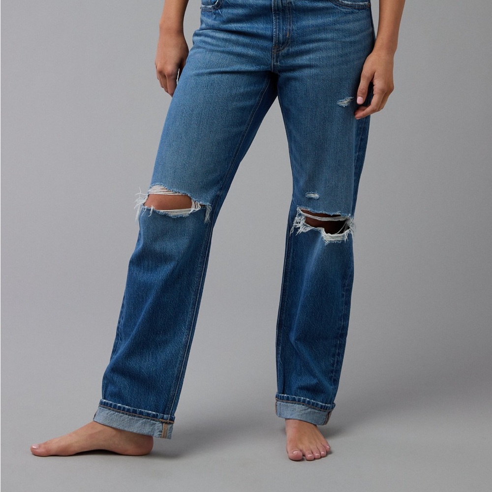 AE Ripped Low-Rise Ex-Boyfriend Jean